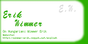 erik wimmer business card